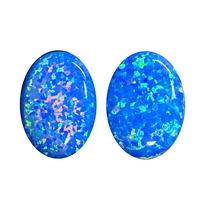 Opale Créée en Laboratoire 18x13mm Grande Taille Opale Noire à Feu Blanc Cabochon Plat Pierres Libres Prix