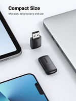 Adaptateur WiFi USB UGREEN AC650 pour ordinateur de bureau, double bande 5G 2.4G, mini dongle WiFi sans fil, adaptateur réseau USB pour ordinateur