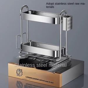 Dày thép không gỉ gỉ bằng chứng Nhà Gia vị giá tổ chức miễn phí đứng 3 tầng nhà bếp Countertop gia vị lưu trữ Kệ - Product Image 3