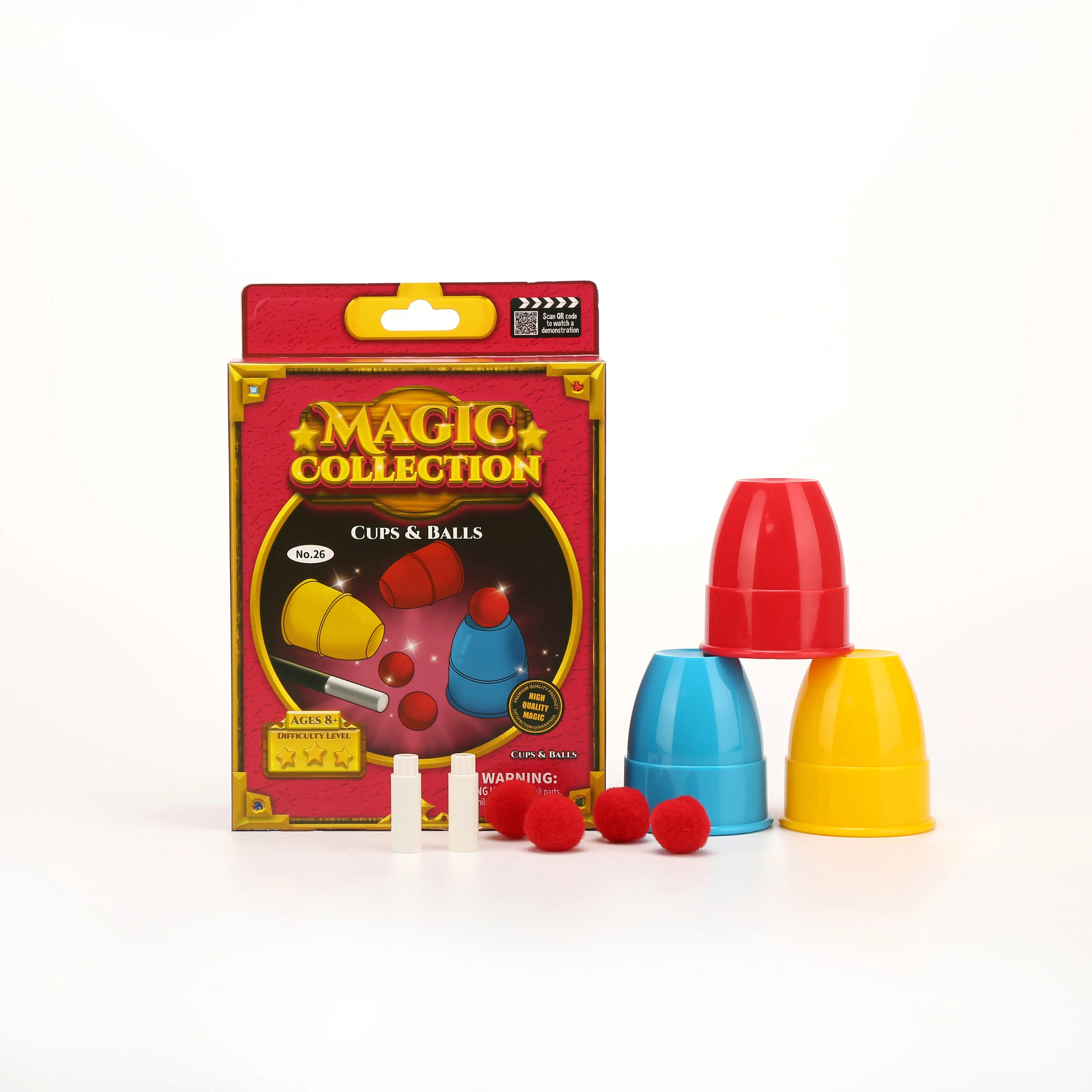 Mini Set di trucchi per tazze e palline di plastica giocattolo magico per bambini per oggetti di scena