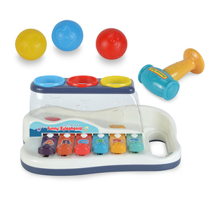 Jouet musical intéressant pour bébé, petit <span class=keywords><strong>xylophone</strong></span>, <span class=keywords><strong>marteau</strong></span> et balle à faire tomber, pour enfants - Product Image 1