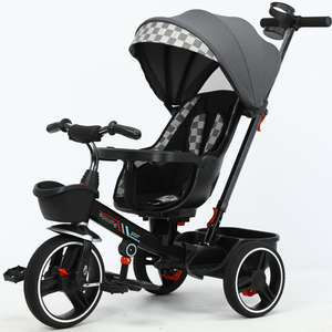 Tricycle pour enfants, poussette à 3 roues, tricycle pour bébé à 3 roues avec <span class=keywords><strong>abri</strong></span> de pluie, pliable, tricycle pour bébé 4 en 1 - Product Image 5
