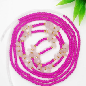 29 tipi di estate Boho Sexy girovita perline per il corpo in filo di cotone arcobaleno perle di vetro naturale gemma pietra catene in vita per le donne degli uomini - Product Image 6