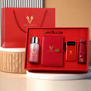 Set de Regalo Empresarial de Alta Gama para Clientes con Cuaderno de PU, Termo de Titanio, Accesorios Digitales y Logotipo Personalizado - Product Image 1