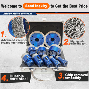 Bộ 10 mũi khoan kim cương hàn chân không M14, bộ dụng cụ khoan lỗ kim cương cho gạch men, đá granite, đá cẩm thạch - Product Image 2