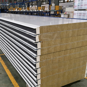 Panel Sándwich Metálico Duradero, Panel Sándwich <span class=keywords><strong>de</strong></span> Lana <span class=keywords><strong>de</strong></span> Roca Prefabricado, Fácil <span class=keywords><strong>de</strong></span> Instalar con Precios Económicos <span class=keywords><strong>para</strong></span> Almacenamiento <span class=keywords><strong>de</strong></span> Automóviles - Product Image 3