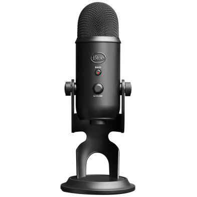 Mikrofon Kondensor USB Blue Yeti Asli untuk Siaran Langsung dan Merekam Suara dengan Kartu Suara Bagian Dalam