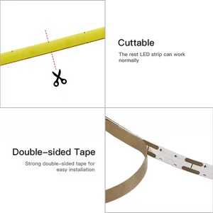 شريط إضاءة ليد 2 COB DC12V 5W LEDs/<span class=keywords><strong>M</strong></span> شريط إضاءة خطي مرن لخزانة حرفة يدوية رف أبيض دافئ - Product Image 4