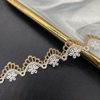 Accessoires vestimentaires en dentelle dorée pour femmes avec code-barres, nouveau point unique pour chaussures et sacs