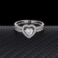 GR106 Bague explosive européenne et américaine en argent sterling 925 pour couple de femmes, paire de diamants de mariage en zirconium, ornements de main