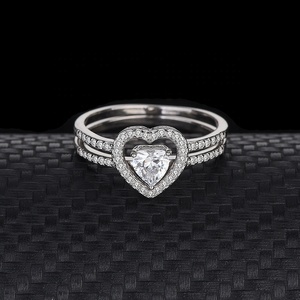 GR106 explosivo europeo y <span class=keywords><strong>americano</strong></span> 925 plata esterlina mujeres pareja anillos Zirconia boda diamante par mano adornos - Product Image 3