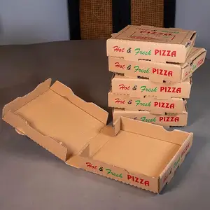 Vendita calda di alta qualità personalizzato stampato da asporto scatola di cibo in carta Kraft per Pizza