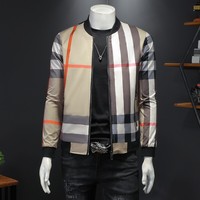 Blouson bomber coréen slim pour homme à col montant et manches classiques avec fermeture éclair, style streetwear pour le printemps et l'automne