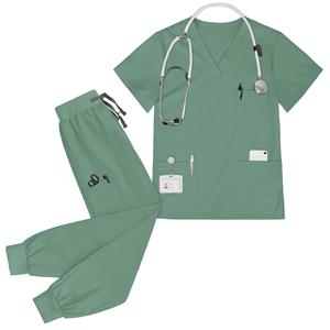 Traje Quirúrgico Elástico de Secado Rápido con Mangas Cortas para Profesionales Médicos, Uniforme de Trabajo para Doctores - Product Image 1