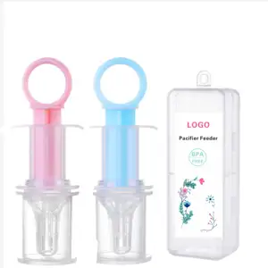 Preço adequado Top Quality Baby Medicine Dispenser Seringa Com Chupeta Anti-Asfixia Silicone Limpar BPA Livre Baby Medicine Feeder