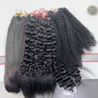 En gros Mèches à crocheter en cheveux naturels Kinky Straight, Ondes d'eau bouclées, 100g, Crochet Miracle Knot