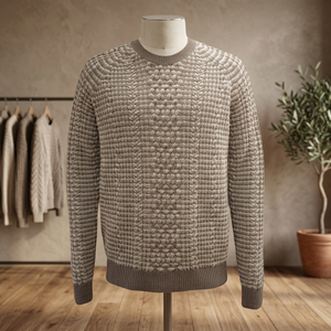 Men's Geometric Knit <b>Pullover</b> <b>Sweater</b> Full Sleeve Autumn Wear Standard Thickness - Product Image 1