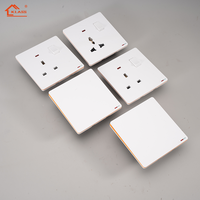 KLASS-Interruptor de pared clásico británico estándar, 1/2/3/4 Gang, 1/2 vías, placa de pintura en aerosol sensible a la piel para interruptor de luz eléctrica
