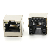 Connecteur femelle RJ45 de carte PCB avec la prise verticale légère menée 8Pin RJ45 Jack modulaire