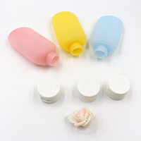 Flacon souple de voyage rechargeable en silicone de 30 ml et 60 ml avec bouchon à clapet, adapté au shampoing, au gel douche