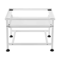 Gain d'espace accessoires de machine à laver blanchisserie support debout réglable en métal avec étagère coulissante