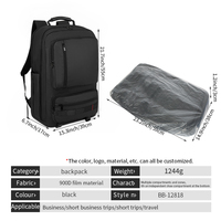 Sac à dos de voyage portable en tissu 900D résistant à l'eau, grande capacité, pour unisexe, personnalisable, vente en gros OEM