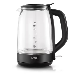 Bouilloire électrique thermostatée en verre avec anneau lumineux bleu, intérieur sans BPA, 2,0 L avec lampe LED - Product Image 2