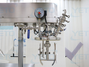 Laboratório pequena escala 5l 10l 20l, emulsificação em creme, tanque, misturador de cisalhamento alto, homogenizador, cosmético, máquina de mistura a vácuo - Product Image 3