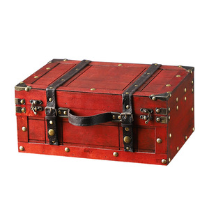 Mystic Arts Retro Wooden <b>Storage</b> <b>Box</b> Plywood Flip Lid Jewelry <b>Box</b> Decorative Ornament Photography Prop - Product Image 5