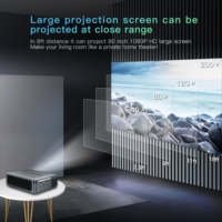Proyector de Tiro Corto LED 4K con Enfoque Automático, Resolución Nativa 1080P Full HD, Sistema Android 9, Chips Amlogic T972, WiFi 5G, Portátil para Cine en Casa