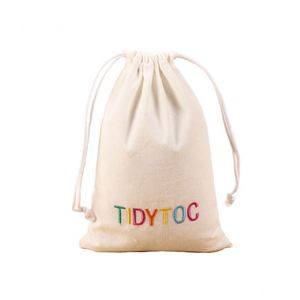 Custom Printed 100% Organic Cotton <b>Canvas</b> Pouch Eco-Friendly Washable Plain Solid Blank Cotton Drawstring Bags With Logo - Product Image 1