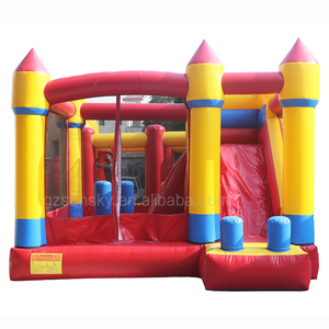 Couleurs pastel légères de qualité commerciale sautant le château de la maison gonflable - Product Image 6