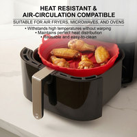 Moule rond en silicone de 70g pour cuisson, friteuse à air, doublure jetable en papier, ustensile de cuisson, moule à pizza, moule à gâteau, panier