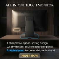 Moniteur à écran tactile capacitif 11.6 pouces 10 ponits pour montage mural intelligent en classe ou bureau pour moniteur POS