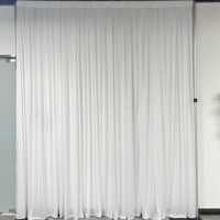 120g 170g Rideau en soie de lait pour décoration de toile de fond de mariage, décoration murale de scène de fête et draperies de toile de fond de mariage