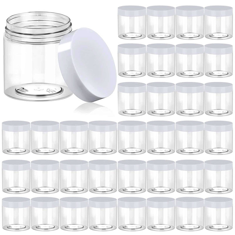 Different Capacity PET Plastic Jar 50ml 80ml 100ml 120ml 150ml 200ml 250ml 500ml Cosmetic Cream Pet Plastic Jar With Cap