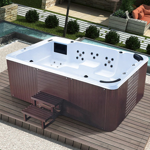 Sang trọng 6-người hình chữ nhật ngoài trời <span class=keywords><strong>Spa</strong></span> bồn tắm nước nóng hồ bơi với một ghế <span class=keywords><strong>d</strong></span>ài cho sân sau khách sạn & Hồ bơi <span class=keywords><strong>Spa</strong></span> Bồn tắm massage - Product Image 4