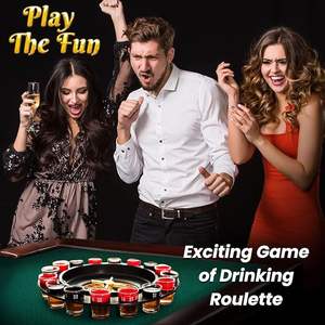 Giochi da Bar per Adulti, <span class=keywords><strong>Roulette</strong></span> Russa con Ruota Girevole, Set per Gioco con Bicchierini da Shot e Bevute, con 16 Bicchieri per 2-8 Persone - Product Image 5