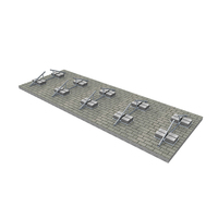 Système de supports de panneaux solaires pour toits plats East West Ballast Racking, supports de montage de modules photovoltaïques