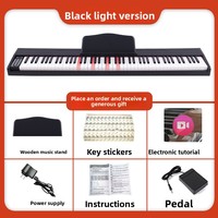 Piano Eléctrico de Fábrica, Teclado para Principiantes y Adultos, Uso Doméstico, Madera, 88 Teclas Contrapesadas, Multifuncional, 100 Ritmos, 1000 Tonos