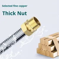 AC selang bergelombang konektor tembaga 304 Stainless Steel Air panas dingin kipas Inlet fitting pipa