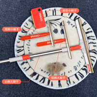 Brosse grattoir à long manche en alliage d'aluminium et plastique pour l'élimination des poils de chat/chien, outil de nettoyage de tapis pour grandes surfaces