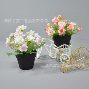 Bonsaï artificiel de rose Dongchen Crafts, 10cm-30cm, fleur en soie, décoration pour la maison, salon et table - Product Image 4