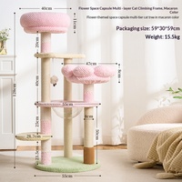 PAIPET Cat Paradise Tree Menara Panjat Kucing Bertingkat Gaya Jepang Hangat Musim Dingin Natal Karton Putih Tempat Tidur Mangkuk Dalam Ruangan