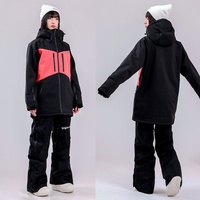 Ensemble de vêtements de ski imperméables extra-épais pour hommes et femmes, veste de ski pour adultes, technologie respirante