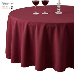 ผ้าปูโต๊ะสีแดง ทอจากเส้นใยโพลีเอสเตอร์ กันน้ำ ทนทาน เป็นมิตรกับสิ่งแวดล้อม ปรับแต่งได้ ขนาด 90x132 ซม. รูปทรงสี่เหลี่ยมผืนผ้า สำหรับงานปาร์ตี้ งานแต่งงาน และใช้ในบ้าน - Product Image 1