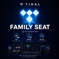 Abonnement Premium Tidal Music d'un an |   Compte Tidal |   HiFi Plus 12 mois