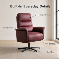 Fauteuil inclinable électrique à dossier haut avec moteur sans balais ultra-silencieux 135 °   Canapé inclinable moderne de loisirs pour une personne