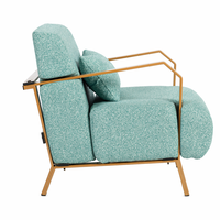 Fauteuil lounge rembourré VANBOW Home Accent avec structure en bois et coussin moelleux pour salon, fauteuil de lecture pour chambre à coucher