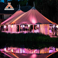 Tente de réception extérieure étanche Kawagebo Kamp (KK) 10m / 32,8' pour glamping, mariages et événements de luxe